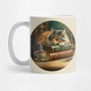 Books, Tea and a Cat Mug